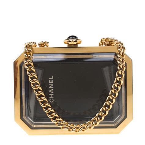 chanel plexiglass clutch